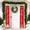 Decorazione della porta di Natale 2021 Merry Xmas Banner Decor per la casa appeso ornamento di Natale regalo di felice anno nuovo HH21-836