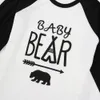 Family Christmas Bear Printing Suit Clothing Kids Mommy and Me Clothes Mother Daughter Father Baby Matching Outfit 210521