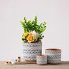 Cutelife Nordic Ins Ceramic Flower Pot Geometry Round Vases For Decoration Green Plant Flower Pot Office Home Vases Decorative 210409