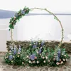 Wrought Iron Circle Background Stand Wedding Arch Shelf Birthday Party Stage Decor Metal Backdrop Frame