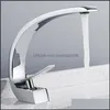 Badrumsvaskar kranar kranar, duschar som hemträdgård 3Color Basin Modern Mixer Tap Brass Washcasin kran Enstaka handtag Hål elegant kol