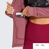 Giacca da donna con cappuccio e zip intera spazzolata opaca Giacca da allenamento con cappuccio per abbigliamento sportivo con tasche con zip