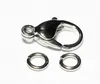 Kies Grootte 50 OPS roestvrijstalen kreeft clasps 100 stks springen ringen set diy sieraden bevindingen handwerk accessoires zilver