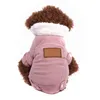 Dog Apparel Winter Warm Pet Corduroy Cotton-padded Jacket For Dogs Puppies Thickened Costume