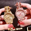 Wristwatches Womens Klockor Diamond Top Märke Designer Rostfritt Stål Dam Rose Gold Quartz Armbandsur Drop 2021
