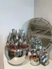 24 pieces tableware set spoon fork stainless steel big egg Dinnerware gift set joint custom shipment294O