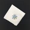 Pure Cotton White Lace Sweat Wiping Handkerchief Single Angle Flower Embroidery Ladies Napkin Household Tableware Multicolor Mixed WH0089