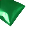 Multi Sizes 100pcs/lot Plastic Clear Front Package Bag Matte Green Aluminum Foil Mylar Flat Zip Lock W/ Hang Holegoods