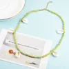 Bohemia Colorful Beaded Necklace Shell Pendant Beach Short Collar Clavicle New Fashion Jewelry for Women
