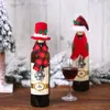 赤ワインのボトルカバースカーフハットクリスマスの装飾バーバーウェアの装飾シャンパンワインカバーお祝いサプライHH21-768