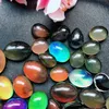 Cuentas de estado de ánimo de metales que cambian de color, anillo esmaltado, forma ovalada, cuentas sueltas, anillo, pulsera, collar, accesorios DIY, joyería 278U