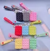 푸시 버블 코인 가방 지갑 키 체인 어린이 성인 딤플 장난감 압력 릴리프 보드 컨트롤러 장난감 창의력 가방 CT10