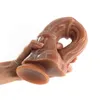 Nxy brinquedos anal shet 12 polegada super longa brinquedo brinquedo líquido duplo pênis plugue dupla uso adulto macho e fêmea casal 1217