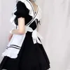 素敵なメイドコスプレコスチュームアニメーションショー日本の女性の服装ドレス服アニメウェイトレスロールプレイロリータ服Y0913