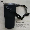 Neopreen Mouw Fles Cover Mok Schoudertas Cup Sling Carrier Doek Pouch Tumbler Case met afneembare PP-haken en nylon riem S / M / L Diameter 7 ~ 12.5cm elastisch