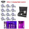 Hot selling RGBWAP led battery operated wireless dmx par lights /led stage lighting IR remote 12XLot with charging flight case
