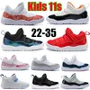 New arrival Jumpman Infant Sail SP 11s XI Childrens Basketball Shoes white black cement Athletic Trainers Gym Red Cool Grey Boys Chicago Sneakers 22-35