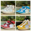 1 High OG Jumpman 1s Joint Chicago Red White Дизайнерские баскетбольные кроссовки North Carolina Yellow UNC Blue Мужчины Женщины На открытом воздухе кроссовки Спортивные кроссовки