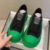 Kvinnor Designer Ankle Skor Non-Lace Round Toe Gummi Platform Sko med botten Sole 5cm Candies Färgstorlek 35-40
