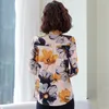 Lente Herfst Cardigan Kleding Mode Floral Print Shirt Dames Lange Mouw Chiffon Blouse Plus Size S-4XL Tops 10474 210508