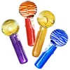 Cool Colorful Freezable Liquid Glitter Sparkle Filled Thick Glass Smoking Tube Handpipe Portable Handmade Dry Herb Tobacco Oil Rigs Filter Bong Hand Pipes