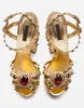 2021 lakierki damskie diamentowe perły haftowane sandały 14CM masywny szpilki 3CM platforma otwarte peep-toes europejski amerykański pałac buty złote 35-43