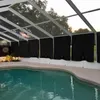 Moderna tenda da doccia nera impermeabile a prova di muffa copertura da bagno addensare tenda da bagno solida per bagno con ganci decorazioni per la casa 210609
