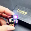 Ny bil turbinparty favör nyckel-kedja metall kreativ high-end lysande LED keychain hängsmycke