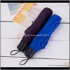 Parapluies Portable Alliage Pliable Couple Poignée Courte Parapluie Mini Protection Uv Compact Soleil 3 Pli 6Hy5F Qcmae