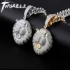 TOPGRILLZ Gold Silver Color Iced Cubic Zirconia Animal Lion Pendant Necklace Men's Ladies Hip Hop Jewelry Gift X0707