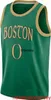Camisa de basquete masculina Jayson Tatum #0 barata personalizada verde costurada masculina e feminina juvenil XS-6XL