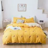 Plaid Bedding Sets Linens Home Textile Black Printed Duvet Cover Pillowcase Sheet Simple Boy Girls 3/4Pcs Single Double 210615