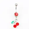 D0084 Bute Belly Bell Button Ring Ltblue01234563903243