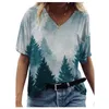 3D Landscape Printing Women T Shirts Short Sleeve Loose Casual ops Oversized Ladies ee Plus Size 3XL Summer Shirt 210526