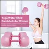 Wyposażenie Dostawy fitness Outdoors1Pair Yoga PCV Profesjonalne Trening Travel Waga Podnoszenie Eco Friendly Sport Water Hhipbells