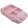 Baby bamboe vezel gerechten kinderen creatieve schattige kawaii auto vorm plaat verdeeld kinderen servies kinderen voedsel plaat nieuwe veiligheid G1221