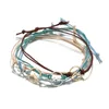 Charme pulseiras geométricas para mulheres redondo corda corda corda amizade pulseira jóias ajustáveis