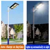800W LED Solar Street Lamps Remote Control PIR Motion Sensor Wall Light Waterproof Telescopic Rod Garden Lights for outdoor lighting
