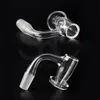 10mm 14mm only Male Joint Smoking Accessories Fully weld Beveled Edge Quartz Banger for Dab Rig Water Pipes Bong Nail