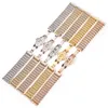 Relógio Bandas Luxo Metal Watchbands 2021 Elegante 20 22 mm Men's Business Strap Silver Rose Gold Solid Solid Small Pulseira de Aço Inoxidável