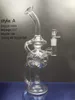 Nouvelles plates-formes pétrolières en verre évidées recycleur pneus perc tuyaux bong verre tuyau d'eau capiteux dab rig brûleur de tuyau