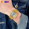 SKMEI Montre numérique lumineuse Sports militaires Hommes Montre-bracelet Montres pour hommes Étanche Chronographe Compte à rebours relojes para hombre X0524