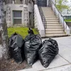 50 Pcs/Set Big Capacity Trash Bag Heavy Duty 15 Gallon Large Commercial Garbage Yard Black el Market 211215