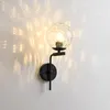 Нордические стеклянные шариковые настенные лампы простые современные творческие спальни спальня для спальни лампы гостиной