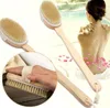 150pcs Wooden Bath Brushes With Handle Total Length Size 40cm Bristles Brush Long Handles Separable Massage Cleaning Scrub Shower Clean Tools SN2756