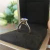 Classic 14k Rose Gold Moissanite Ring Round Cut Lab Diamond Engagement Bröllopsdag för kvinnor