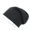 Bonnet/tête de mort casquettes CANZE dames mince tricoté chapeau en laine automne hiver couleur Pure capuche chaude
