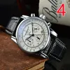 2021 high quality Men Luxury Watches six stitches series All dials work Mens quartz Watch ZEPPELI brand clock Fashion Round shape304L
