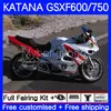 Corps Pour SUZUKI KATANA GSXF750 GSXF600 GSXF 600 750 CC 03-07 18No.137 600CC 750CC GSX600F Blanc rouge 2003 2004 2005 2006 2007 GSXF-600 GSX750F 03 04 05 06 07 Carénage OEM