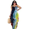 Tie dye Estate Donna Maxi abiti abito intero Gonne larghe casual Moda ragazze Abbigliamento da spiaggia Taglie forti S-2XL Gonna lunga lunga fino al pavimento DHL 4958